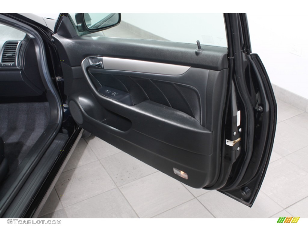2003 Honda Accord EX V6 Coupe Black Door Panel Photo #74743950
