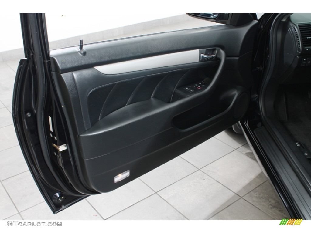 2003 Honda Accord EX V6 Coupe Black Door Panel Photo #74743972
