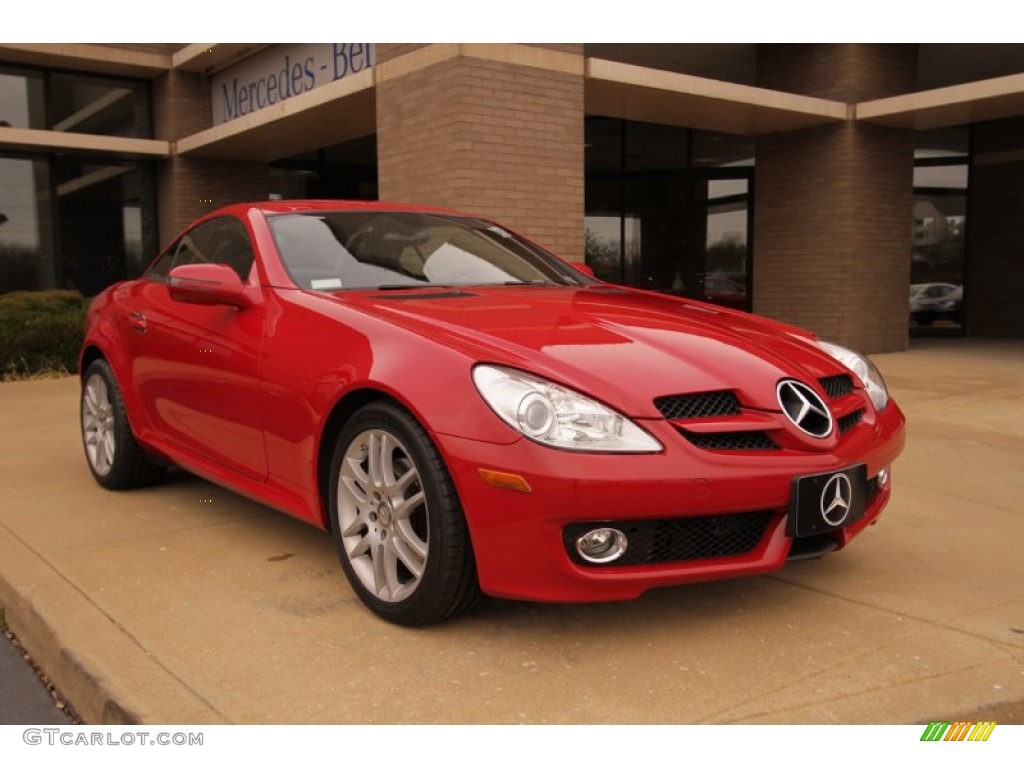 2009 SLK 300 Roadster - Mars Red / Black photo #1