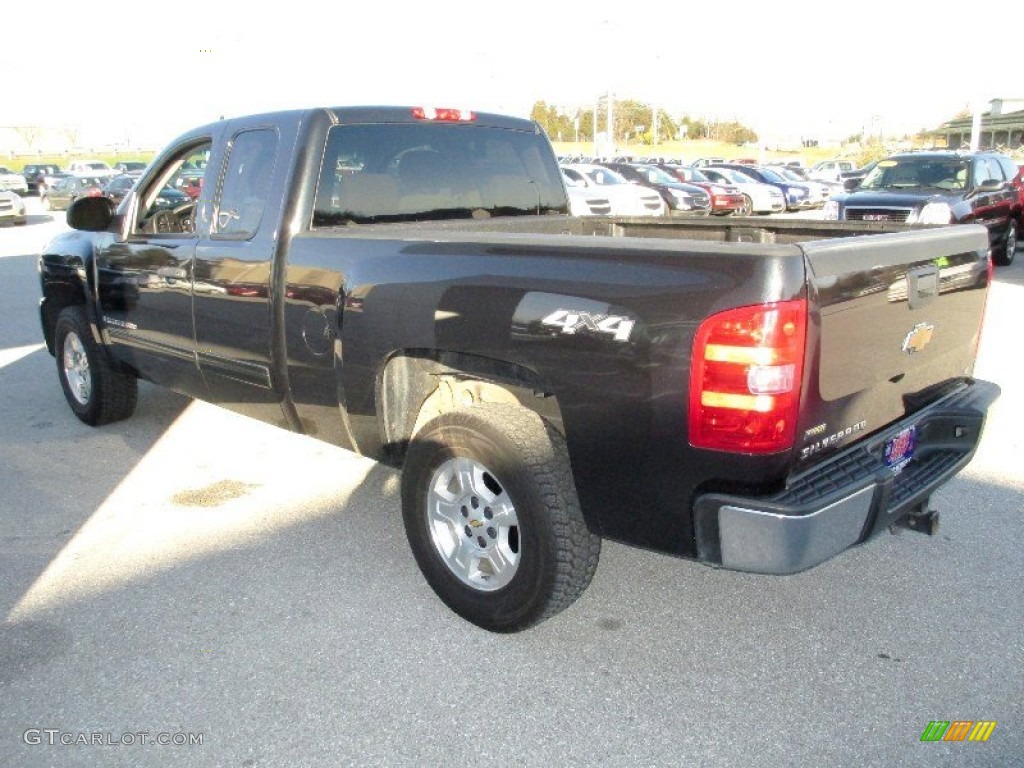 2009 Silverado 1500 LT Extended Cab 4x4 - Black Granite Metallic / Light Cashmere photo #2