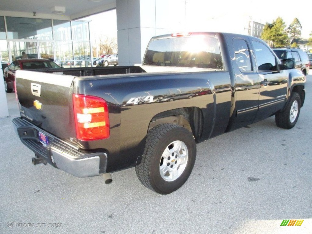2009 Silverado 1500 LT Extended Cab 4x4 - Black Granite Metallic / Light Cashmere photo #12