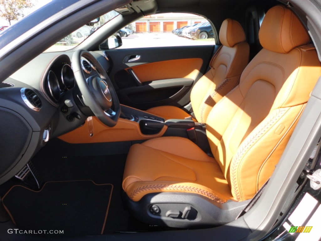 Madras Brown Baseball Optic Leather Interior 2013 Audi TT 2.0T quattro Roadster Photo #74748694