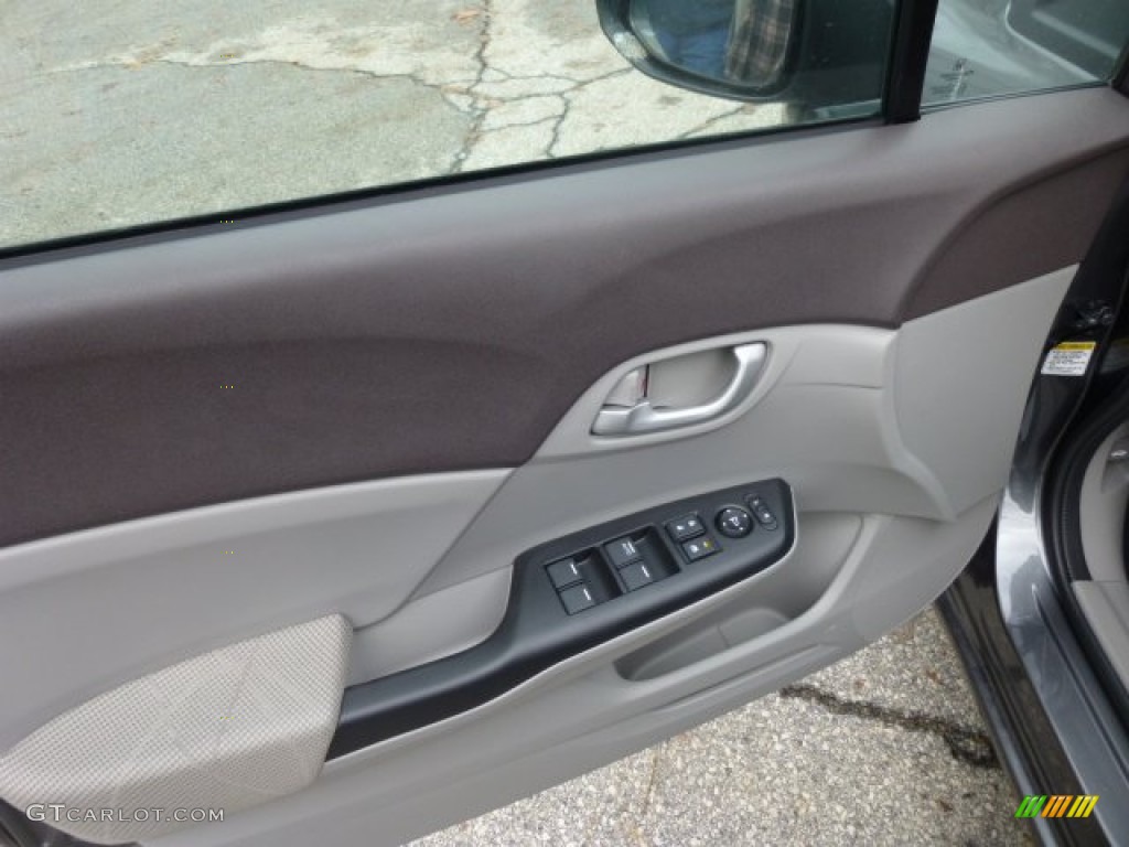 2012 Honda Civic NGV Sedan Gray Door Panel Photo #74748742