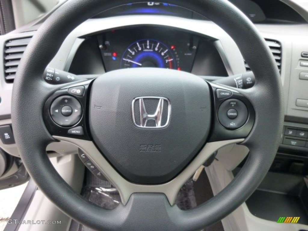 2012 Honda Civic NGV Sedan Gray Steering Wheel Photo #74748796
