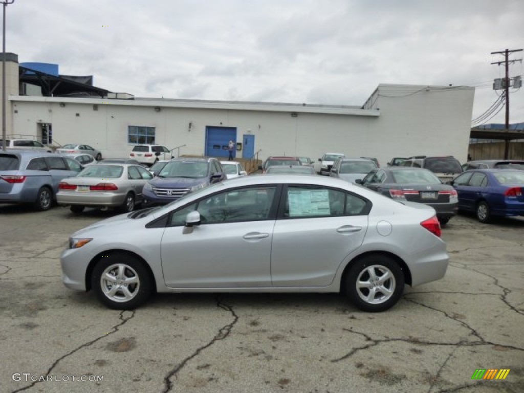 Alabaster Silver Metallic 2012 Honda Civic NGV Sedan Exterior Photo #74748862