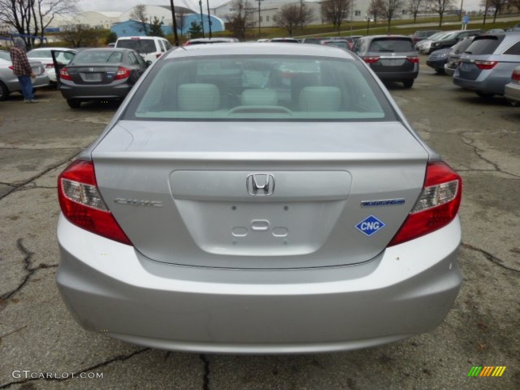 Alabaster Silver Metallic 2012 Honda Civic NGV Sedan Exterior Photo #74748897