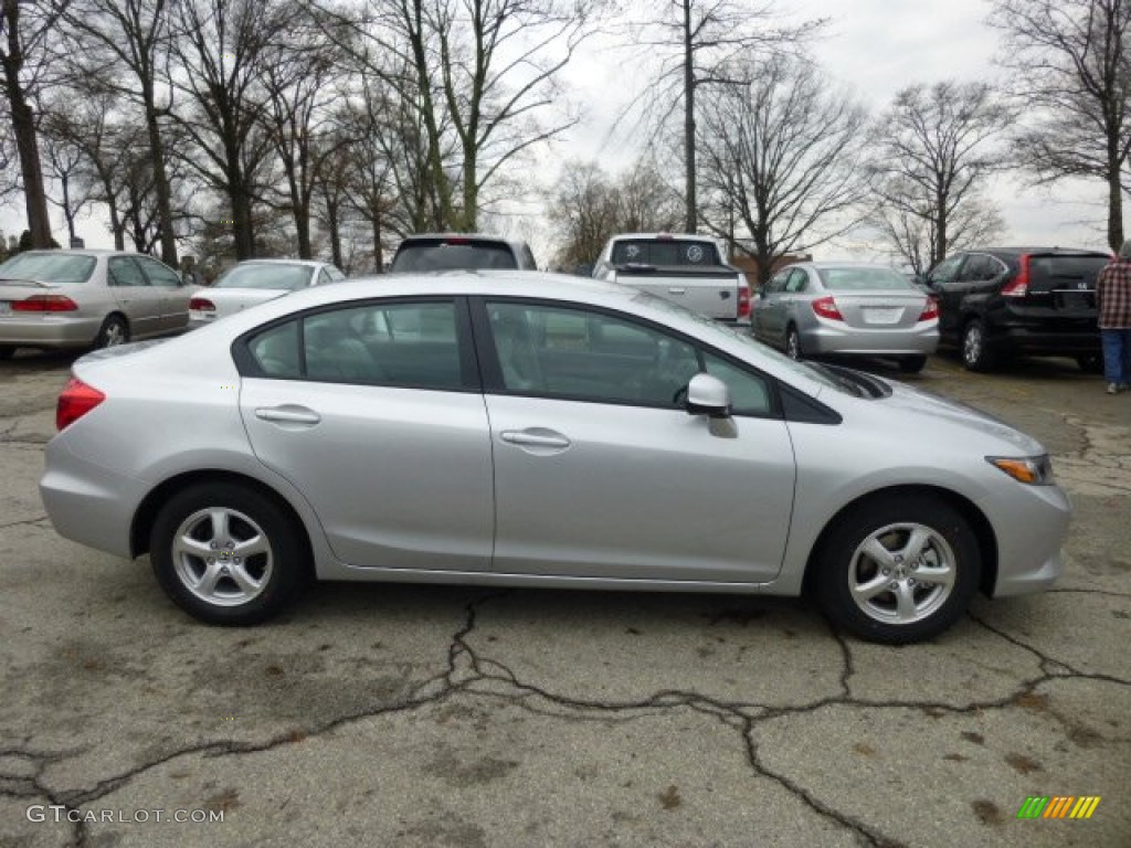 Alabaster Silver Metallic 2012 Honda Civic NGV Sedan Exterior Photo #74748939