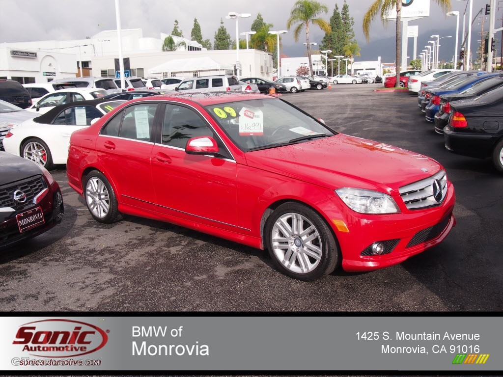 2009 C 300 Luxury - Mars Red / Black photo #1