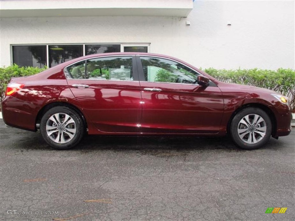 2013 Accord LX Sedan - Basque Red Pearl II / Ivory photo #2