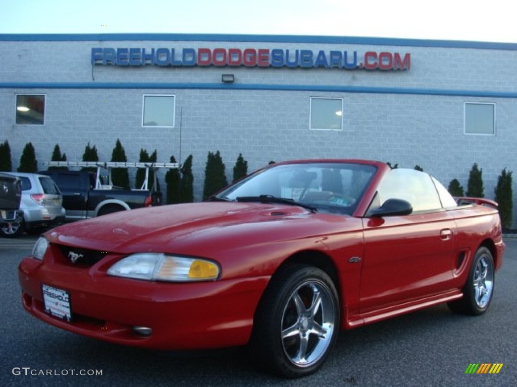 Vermillion Red Ford Mustang