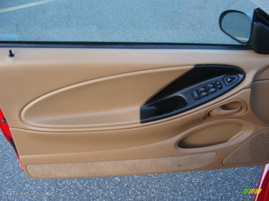 1998 Ford Mustang GT Convertible Saddle Door Panel Photo #74750600