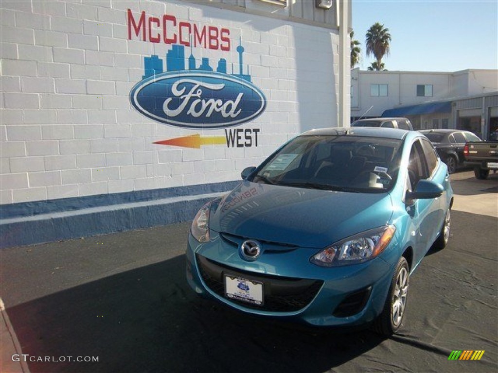 2011 MAZDA2 Sport - Aquatic Blue Mica / Black photo #1