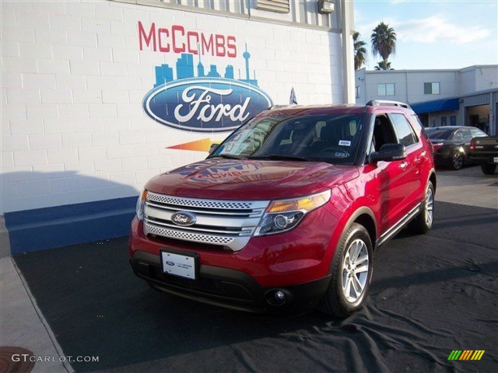 2012 Explorer XLT EcoBoost - Red Candy Metallic / Charcoal Black photo #1
