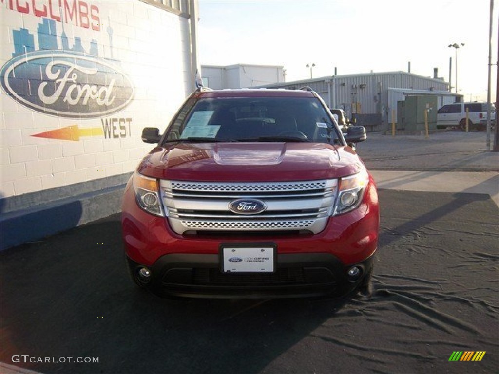 2012 Explorer XLT EcoBoost - Red Candy Metallic / Charcoal Black photo #2