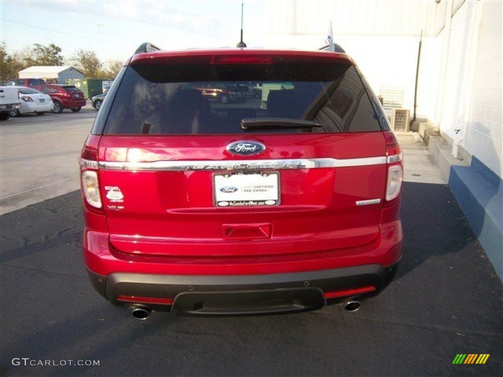 2012 Explorer XLT EcoBoost - Red Candy Metallic / Charcoal Black photo #5