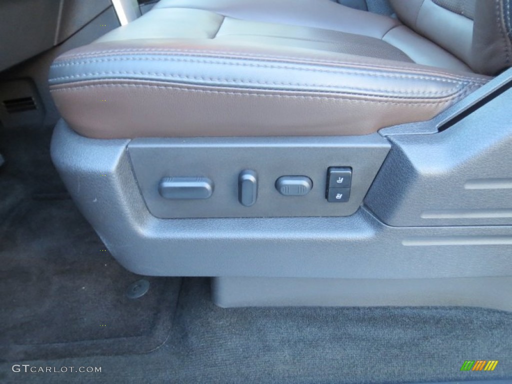 2012 F150 Platinum SuperCrew - Tuxedo Black Metallic / Platinum Sienna Brown/Black Leather photo #33