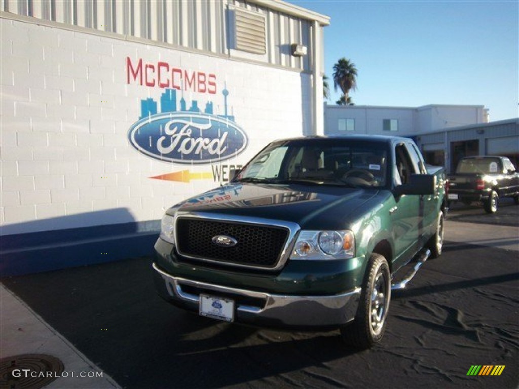 2008 F150 XLT SuperCab - Forest Green Metallic / Tan photo #1