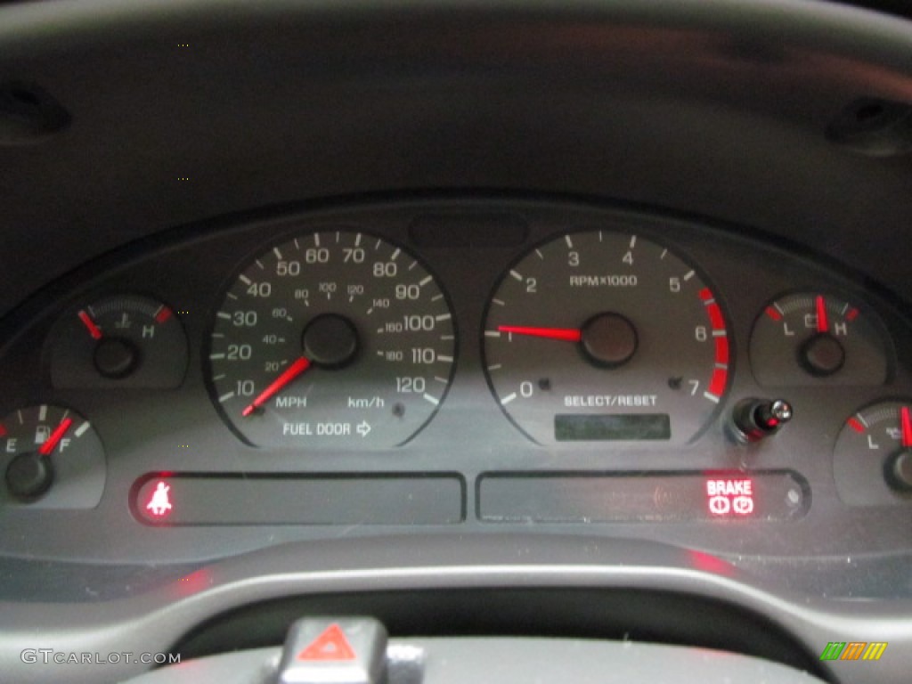 2001 Ford Mustang V6 Coupe Gauges Photo #74753419
