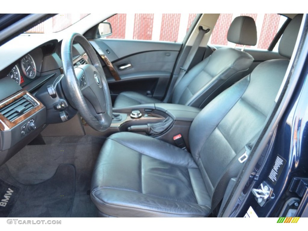 Black Interior 2007 BMW 5 Series 530xi Sedan Photo #74755324