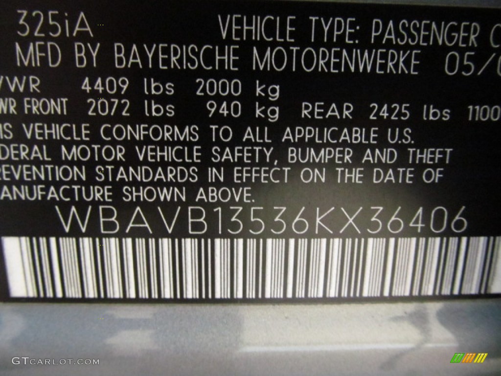 2006 3 Series 325i Sedan - Silver Grey Metallic / Beige photo #37