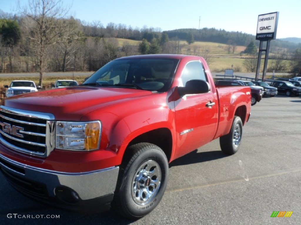 2013 Sierra 1500 Regular Cab 4x4 - Fire Red / Ebony photo #4