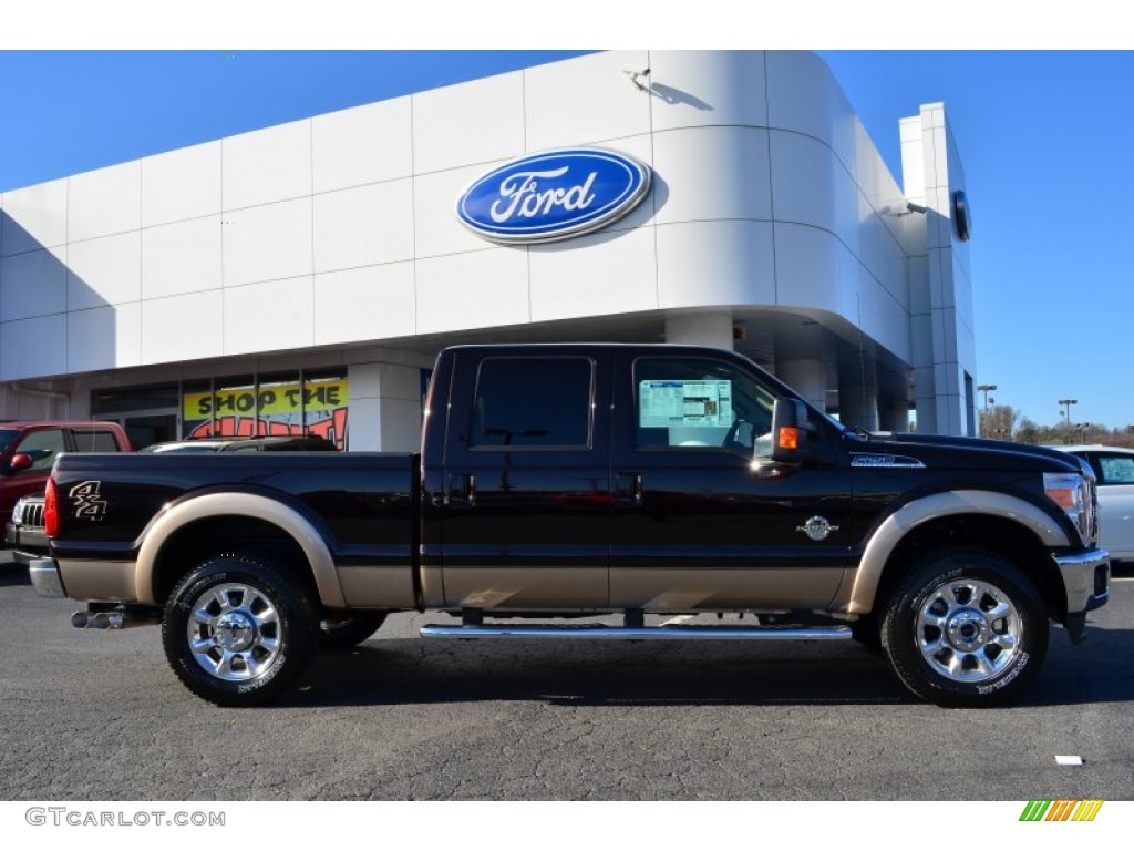 2013 F250 Super Duty Lariat Crew Cab 4x4 - Kodiak Brown Metallic / Adobe photo #2