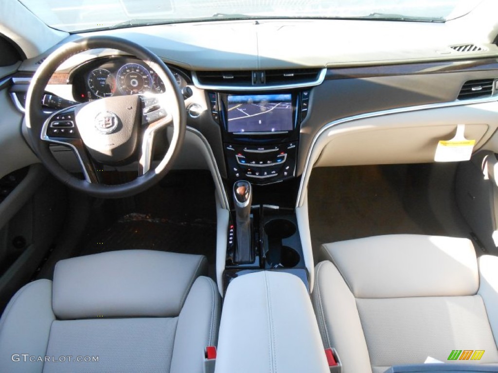 2013 Cadillac XTS Platinum AWD Very Light Platinum/Dark Urban/Cocoa Opus Full Leather Dashboard Photo #74760058