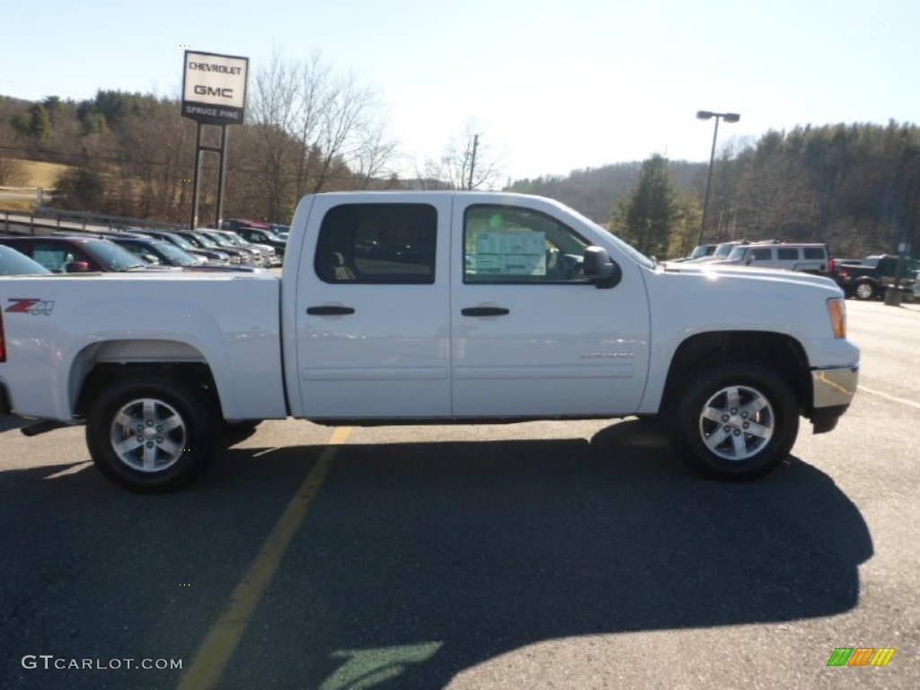 2013 Sierra 1500 SLE Crew Cab 4x4 - Summit White / Light Titanium/Dark Titanium photo #2