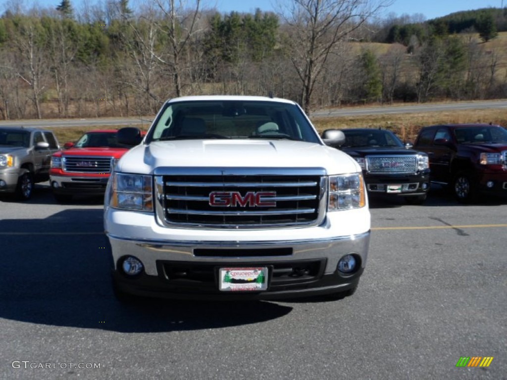 2013 Sierra 1500 SLE Crew Cab 4x4 - Summit White / Light Titanium/Dark Titanium photo #8