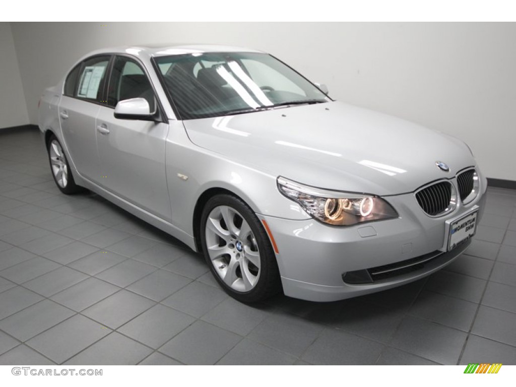 2010 5 Series 535i Sedan - Titanium Silver Metallic / Black photo #1