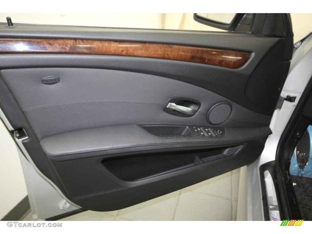 2010 BMW 5 Series 528i Sedan Black Door Panel Photo #74761930