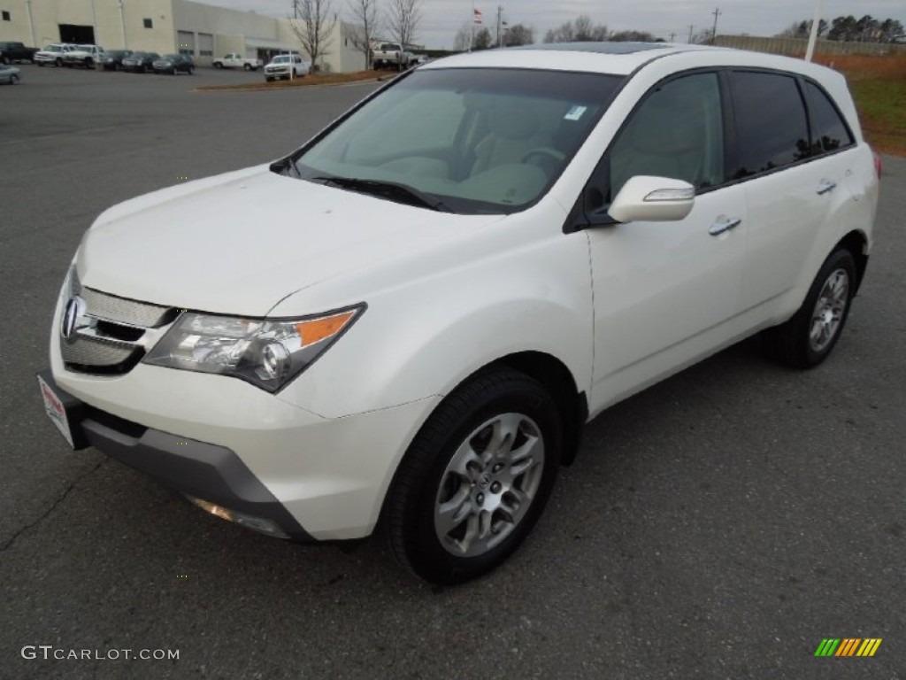 2008 MDX Technology - Aspen White Pearl / Taupe photo #1