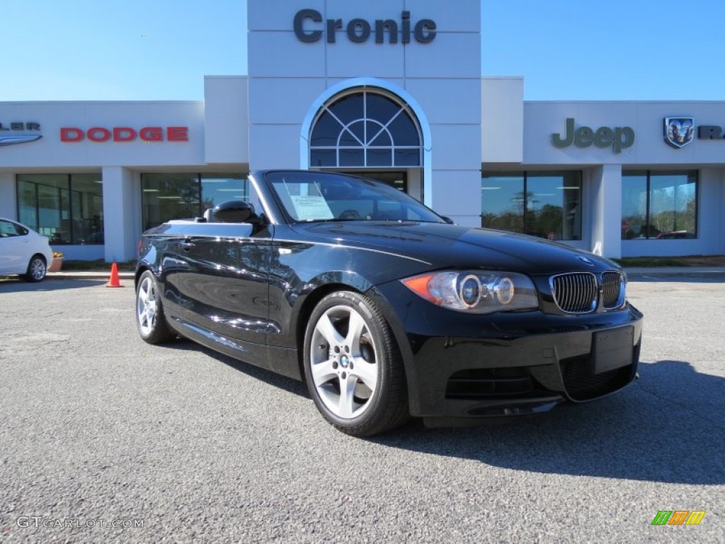 2008 1 Series 135i Convertible - Jet Black / Savanna Beige photo #1