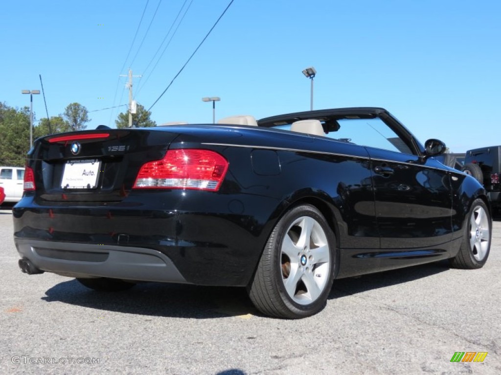 2008 1 Series 135i Convertible - Jet Black / Savanna Beige photo #7