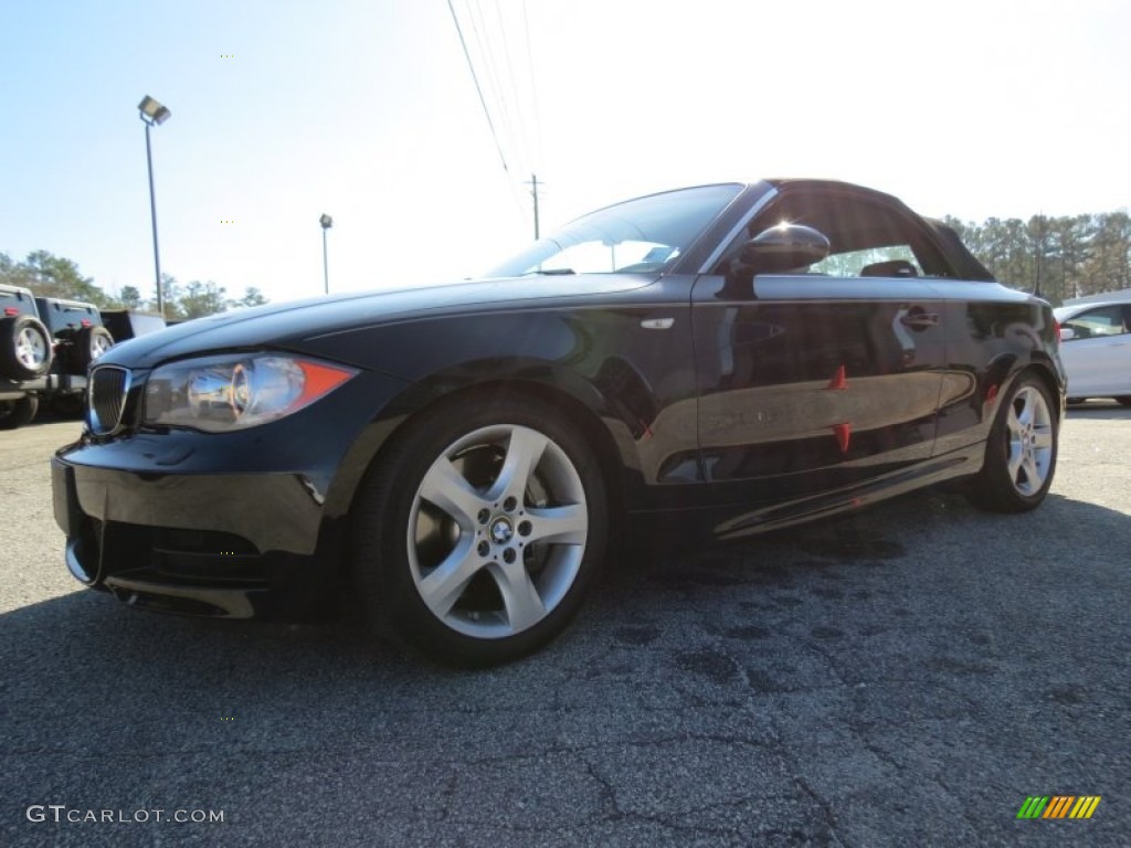 2008 1 Series 135i Convertible - Jet Black / Savanna Beige photo #13