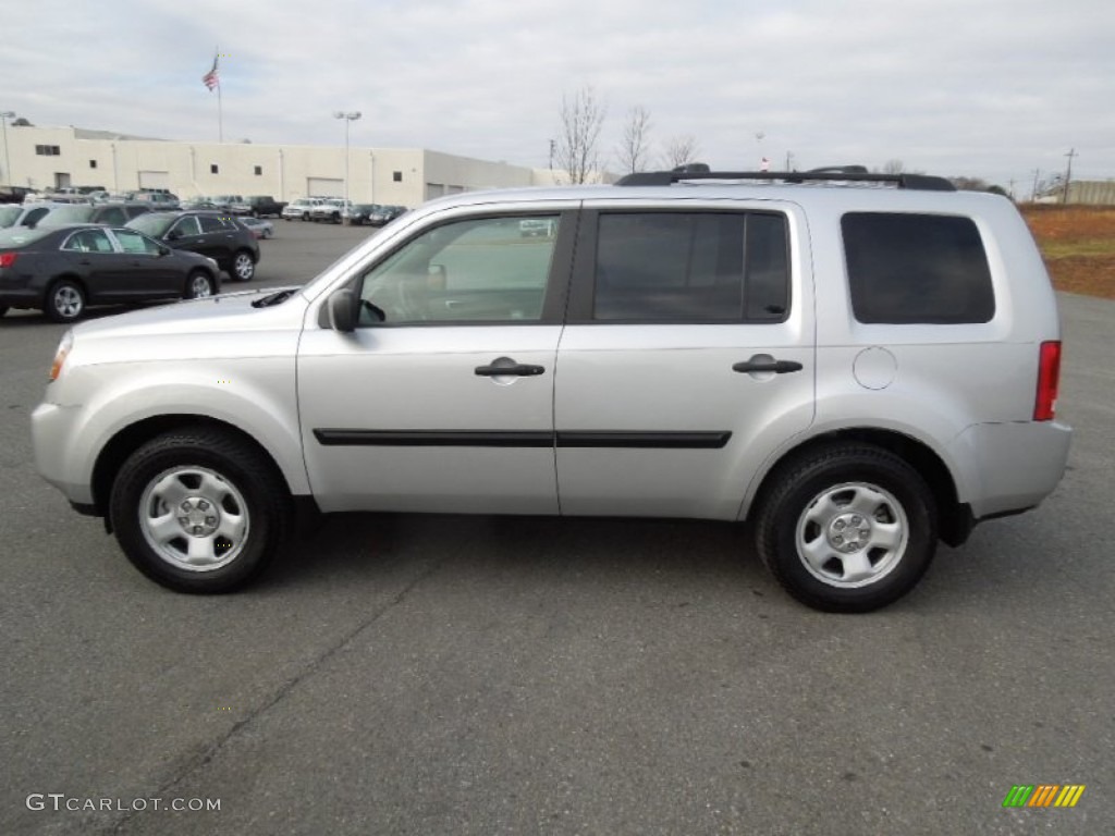 Alabaster Silver Metallic 2011 Honda Pilot LX Exterior Photo #74768467
