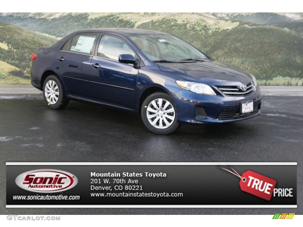 2013 Corolla LE - Nautical Blue Metallic / Ash photo #1