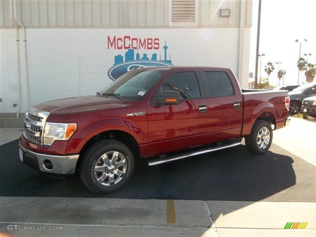 2013 F150 XLT SuperCrew - Ruby Red Metallic / Steel Gray photo #2