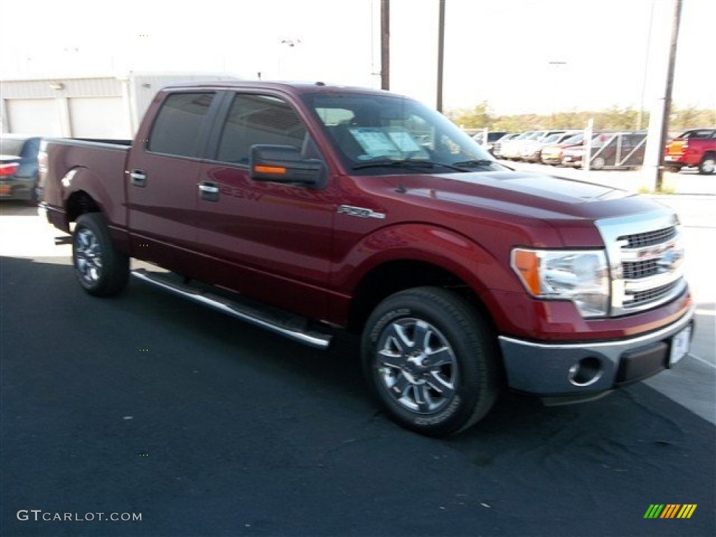 2013 F150 XLT SuperCrew - Ruby Red Metallic / Steel Gray photo #16