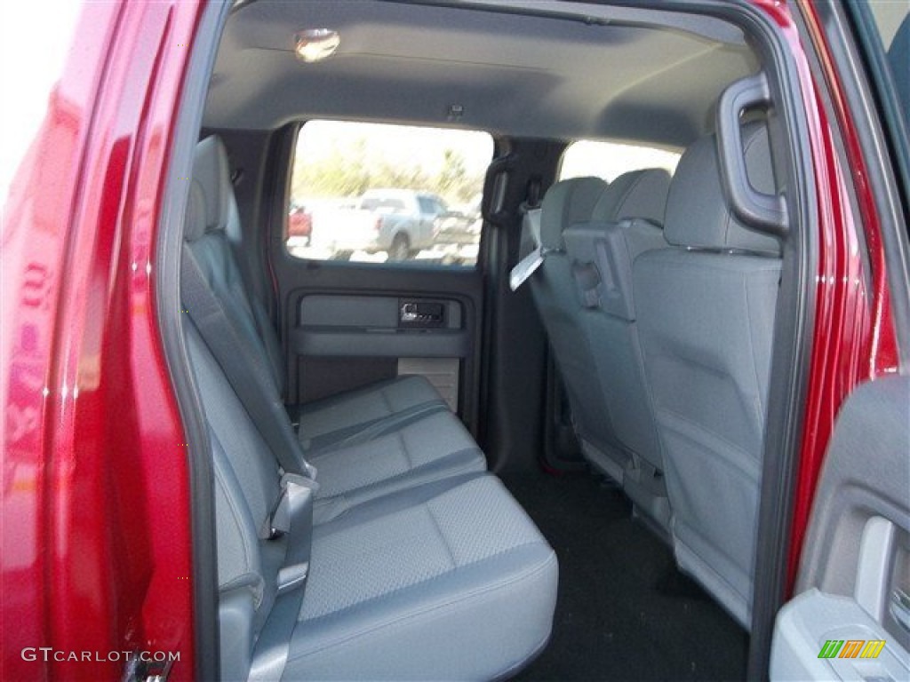 2013 F150 XLT SuperCrew - Ruby Red Metallic / Steel Gray photo #18