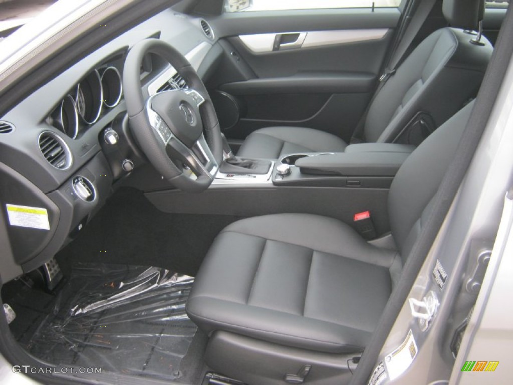 Black Interior 2013 Mercedes-Benz C 250 Sport Photo #74771553