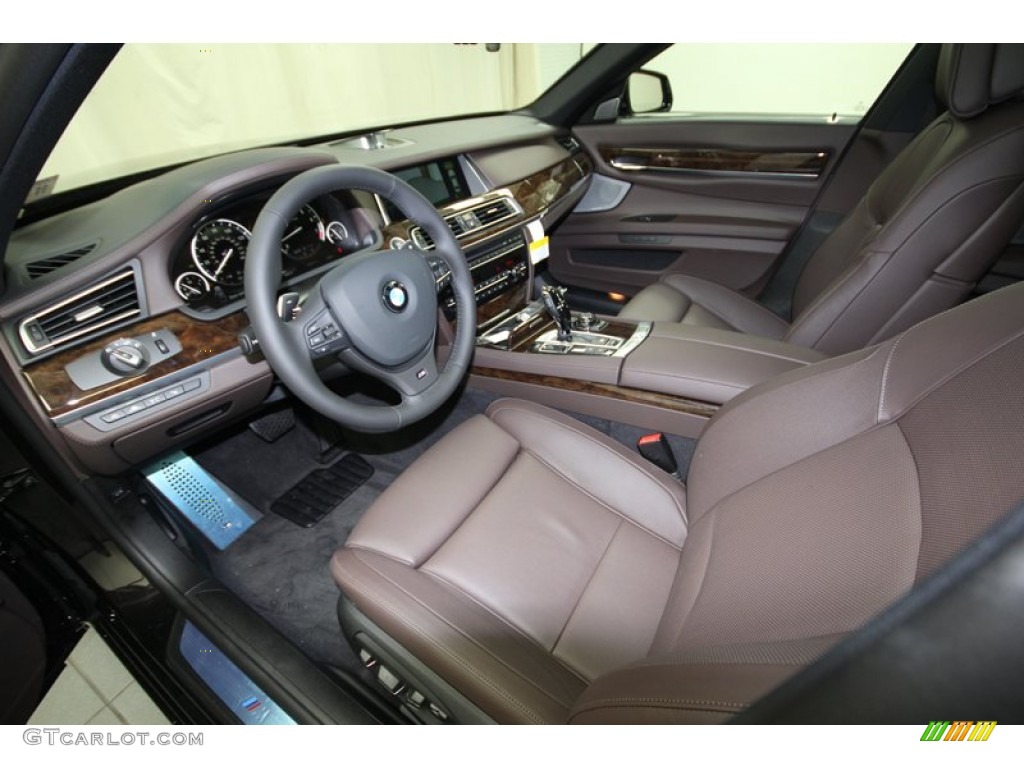 Individual Canyon Brown Interior 2013 BMW 7 Series 750Li Sedan Photo #74771665