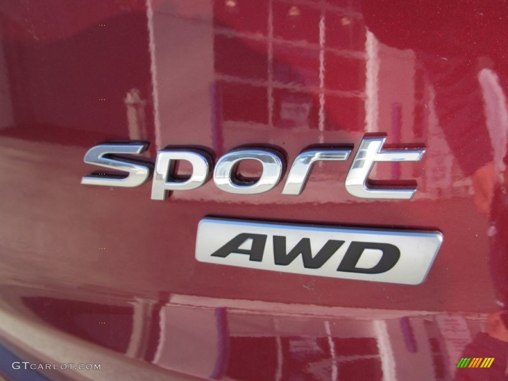 2013 Santa Fe Sport AWD - Serrano Red / Beige photo #4