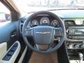 2013 Chrysler 200 Black/Light Frost Beige Interior Steering Wheel Photo