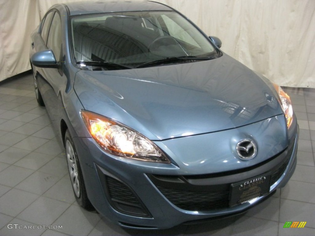 2010 MAZDA3 i Sport 4 Door - Gunmetal Blue Mica / Black photo #3