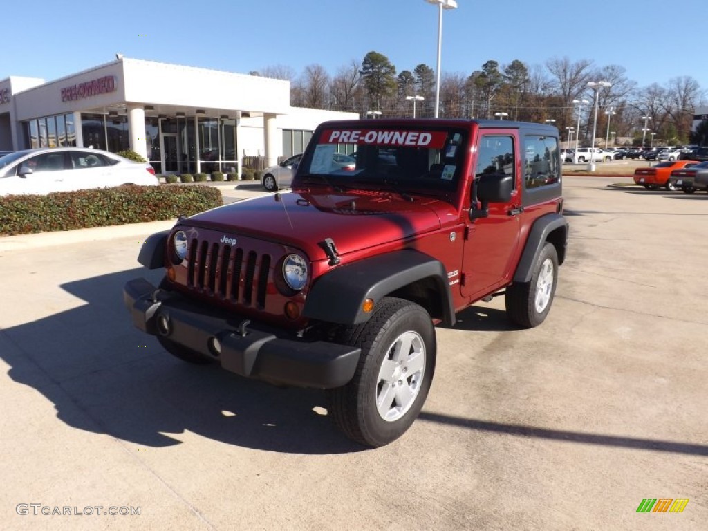 2012 Wrangler Sport S 4x4 - Deep Cherry Red Crystal Pearl / Black photo #1