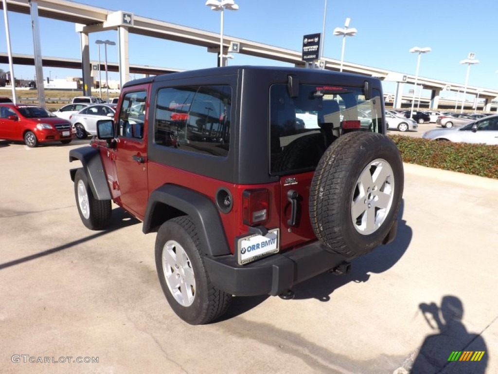 2012 Wrangler Sport S 4x4 - Deep Cherry Red Crystal Pearl / Black photo #3