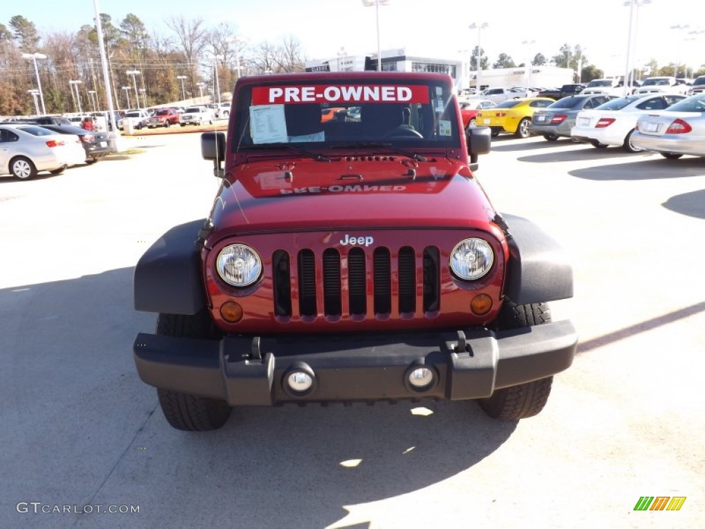 2012 Wrangler Sport S 4x4 - Deep Cherry Red Crystal Pearl / Black photo #8