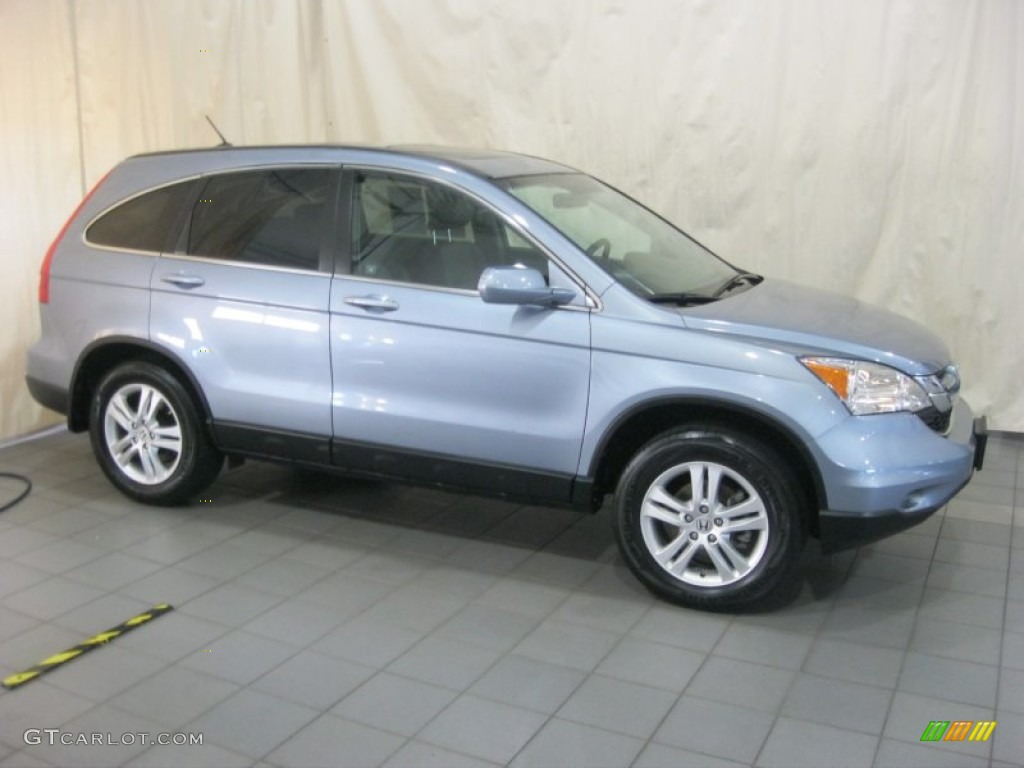 2011 CR-V EX-L 4WD - Glacier Blue Metallic / Gray photo #8