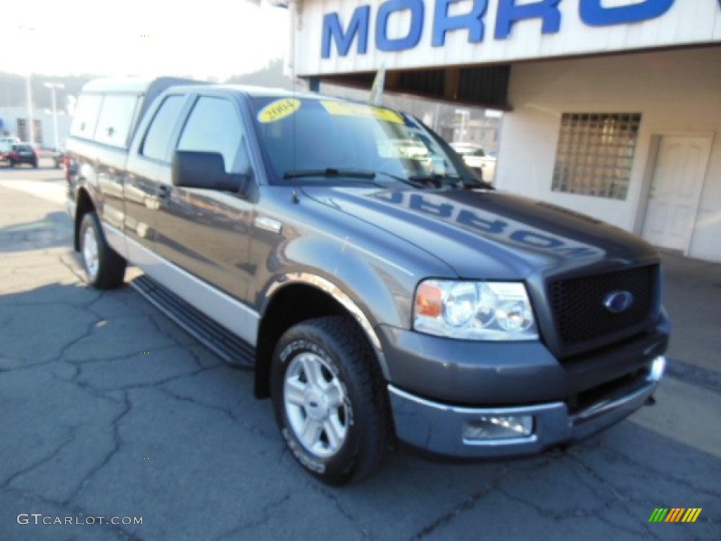 2004 F150 XLT SuperCab 4x4 - Dark Shadow Grey Metallic / Dark Flint photo #2